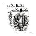 (2 Pack) Teacher Risen Magnets - Jesus Resurrection - John 20:16 Christian Faith Display - 5 Inches On Longest Side - Thick Durable Magnet - Made in USA - MAG23398