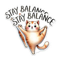 (2 Packs) Stay Balance Cat Doing Yoga Magnets - Funny Cat Peaceful Namaste Magnets - 5 Inches On Longest Side - Premium Magnet - for Fridges, Toolboxes, Cars - Made in USA - MAG2428
