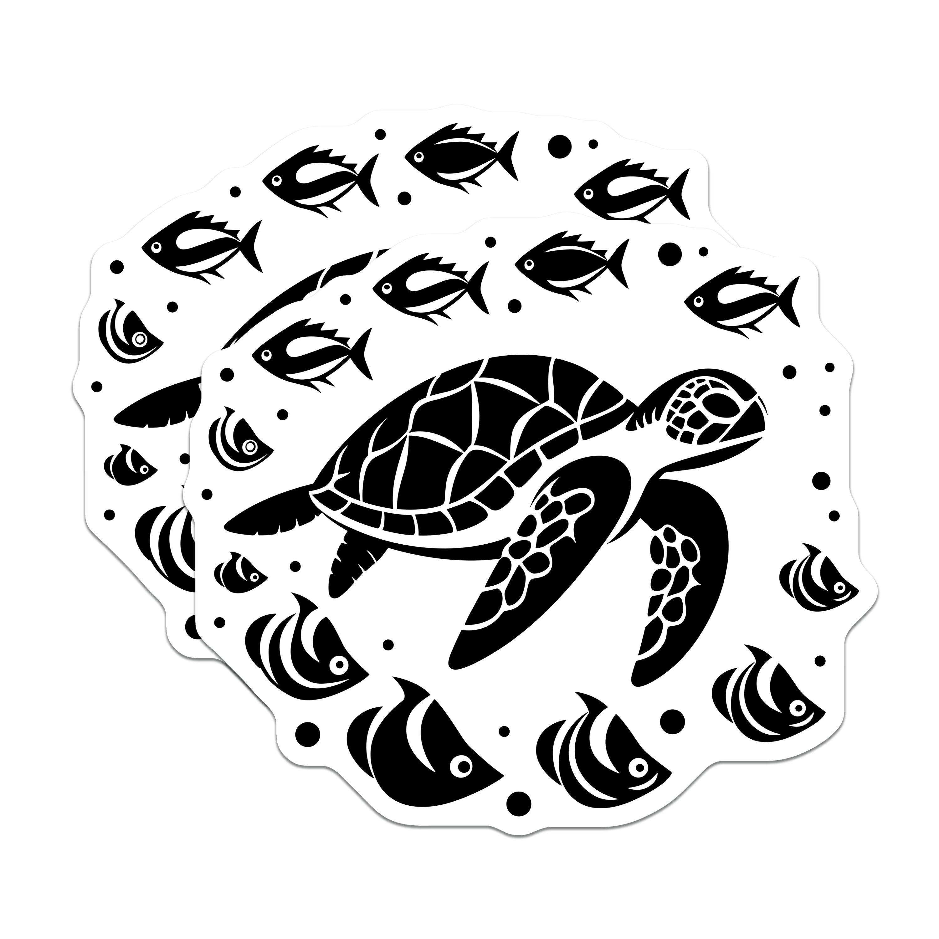 (2 Pack) Sea Turtle Ocean Animal Magnets - Marine Life Coastal Decor - Beach House Refrigerator Locker Magnet - 5 Inches On Longest Side - Thick Durable Magnet - Made in USA - MAG39589