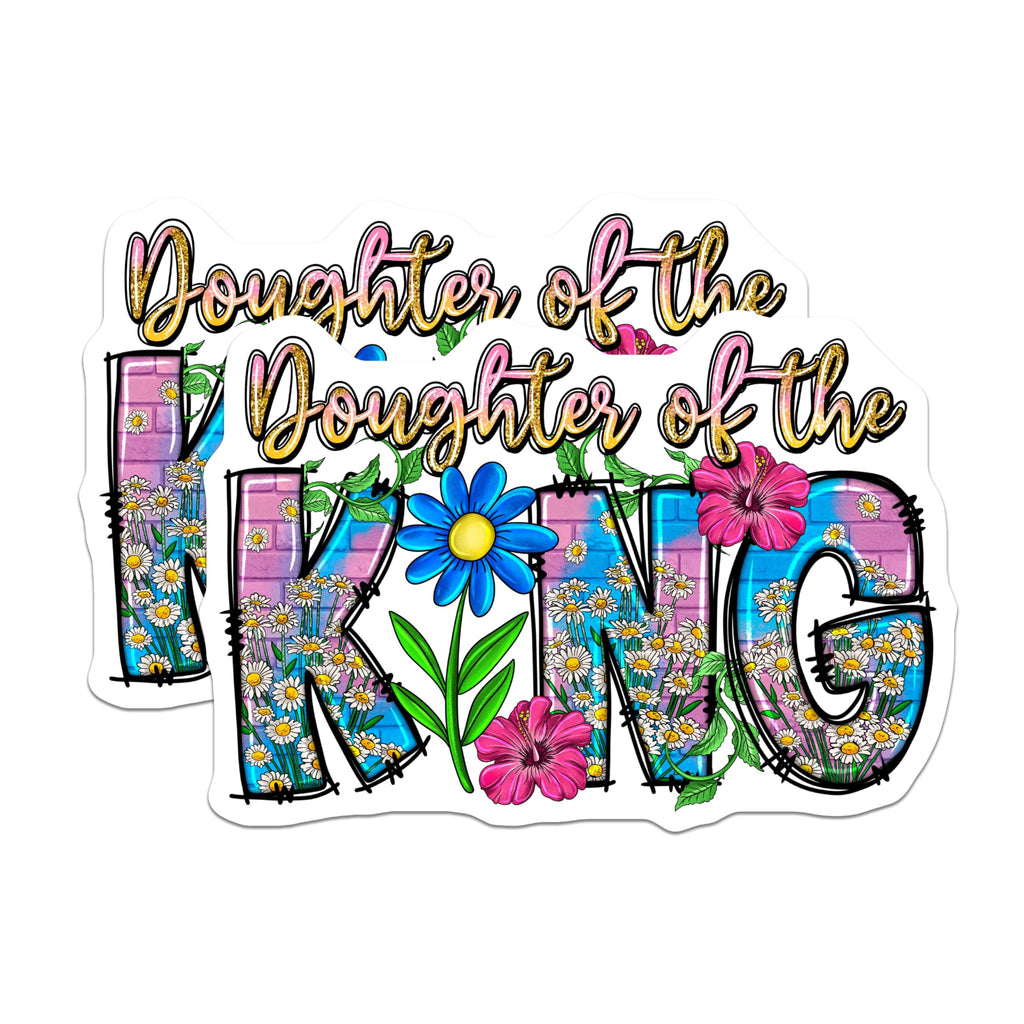 (2 Pack) Daughter of the King Magnets - Faith Based Decor - Inspirational Christian Art - 5 Inches On Longest Side - Thick Durable Magnet - Made in USA - MAG27676