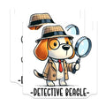 (2 Pack) Detective Beagle Magnets - Cartoon Beagle Inspector - Whimsical Detective Dog Magnets - 5" On Longest Side - for Cars, Fridges, Toolboxes - Made in USA - MAG3638