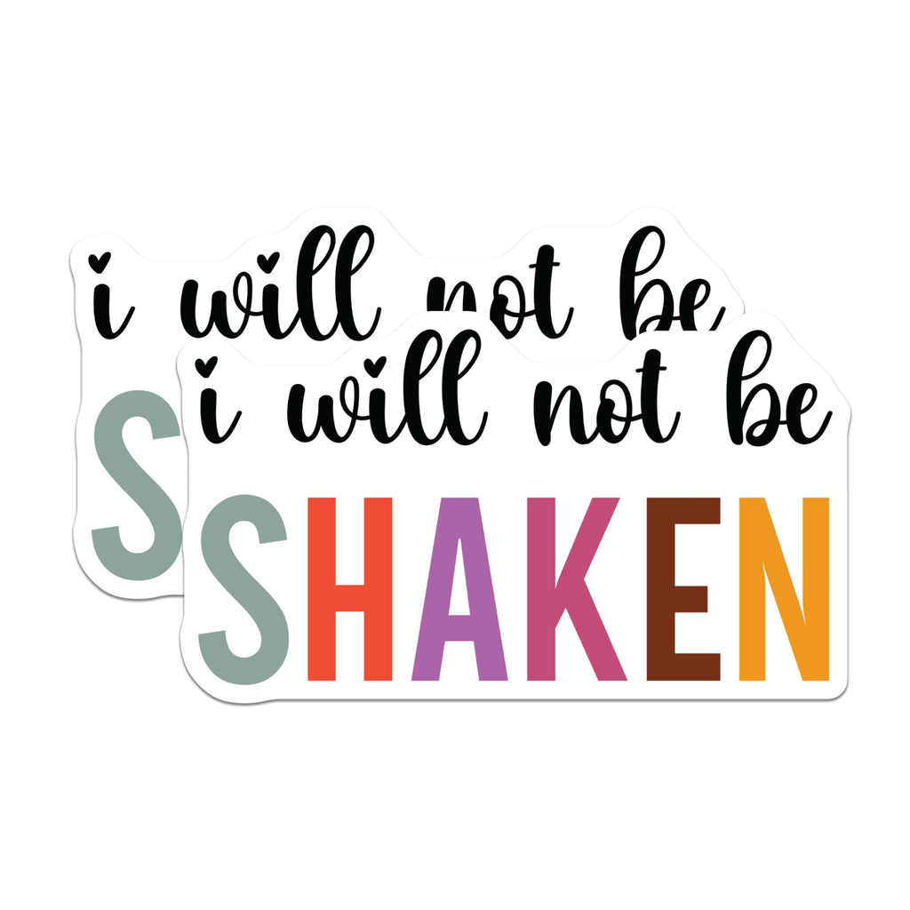 (2 Pack) Shaken Quote Magnets - Inspirational Message - Faith Affirmation Decor - 5 Inches On Longest Side - Thick Durable Magnet - Made in USA - MAG27745