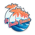 (2 Pack) South Beach Magnets - Tropical Island Decor - Beach Lover Gift - 5" On Longest Side - Premium Magnet - for Cars, Refrigerators, Toolboxes, Lockers - Made in USA - MAG18776
