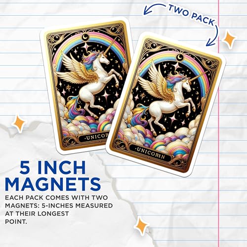 (2 Pack) Fantasy Decor Magnet - 5" On Longest Side - Sticks to Smooth Flat Surfaces - Made in USA - MAG10148