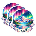 (3 Pack) Alaska Aurora Decals - Northern Lights Sticker - Laptop Decoration- 3 Inches On Longest Side - Easy Peel & Apply - Made in USA - 3MCS5554