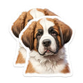 (2 Pack) St Bernard Puppy Magnets - Cute Dog Breed Decor - Pet Lover Home Accent - 5 Inches On Longest Side - Thick Durable Magnet - Made in USA - MAG24489