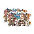 (2 Pack) Groovy Mama Magnets - 70s Boho Style - Hippie Mom Decor - 5 Inches On Longest Side - Thick Durable Magnet - Made in USA - MAG25374