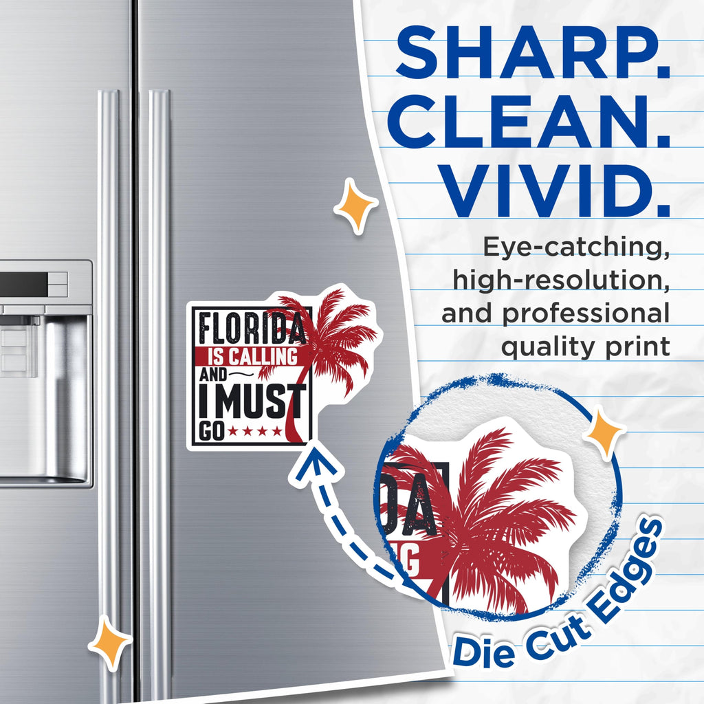 (2 Pack) Florida Magnets - Funny Saying Magnets - Florida Calling Magnet - 5" On Longest Side - Premium Magnet - for Cars, Refrigerators, Toolboxes, Lockers - Made in USA - MAG17457