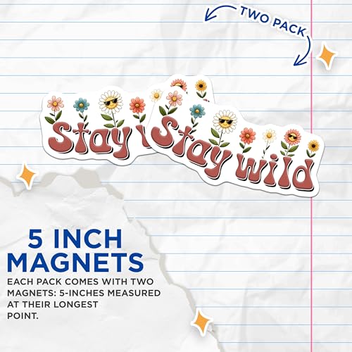 (2 Pack) Stay Wild Magnets - 5" On Longest Side - for Cars, Fridges, Toolboxes - Made in USA - MAG8176