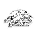 (2 Pack) Home is Where The Heart is Kentucky Magnets Magnets - Decorative State Pride - Unique Art Magnet Decor - 5" On Longest Side - Made in USA - Sticks to Refrigerators & Metal Surfaces - MAG9063