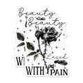 (2 Pack) Beauty Laced with Pain Magnets - Rose with Thorns Magnets - Inspirational Quote Magnets - 5" On Longest Side - for Cars, Refrigerators, Toolboxes, Lockers - Made in USA BMCS3360