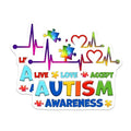 (2 Pack) Autism Awareness Magnets - 5" On Longest Side - for Cars, Fridges, Toolboxes - Made in USA - MAG8118