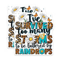 (2 Pack) I ve Survived Too Many Storms Magnets Magnets - Inspirational Quote - Floral Design - 5" On Longest Side - Made in USA - Sticks to Refrigerators & Metal Surfaces - MAG8921