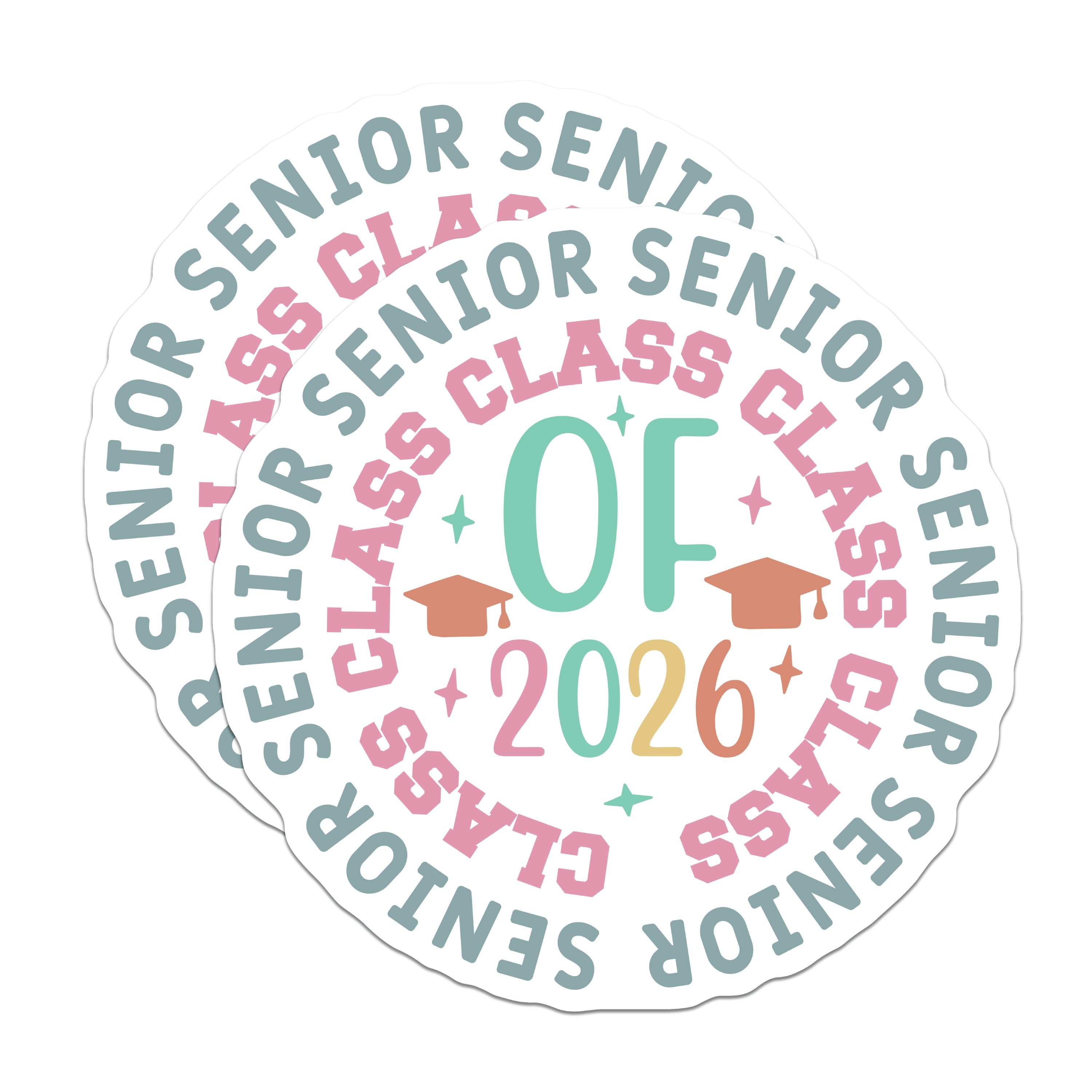 (2 Pack) Senior Class of 2026 Magnets - Graduation Party Decor - High School Future Graduate - 5 Inches On Longest Side - Thick Durable Magnet - Made in USA - MAG38426