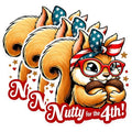(3 Pack) Nutty 4th of July Decals - Patriotic Squirrel Decal - American Holiday Stickers - 3 Inches On Longest Side - Easy Peel & Apply - Made in USA - 3MCS1533