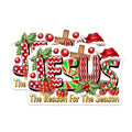(2 Pack) Christmas Jesus Magnets - The Reason for The Season Christian Decor - Festive Refrigerator Magnets - 5 Inches On Longest Side - Thick Durable Magnet - Made in USA - MAG30309
