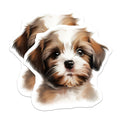 (2 Pack) Cute Puppy Magnets - Adorable Dog Lover Kitchen Decor - Pet Parent Fridge Accessory for Animal Fans - 5 Inches On Longest Side - Thick Durable Magnet - Made in USA - MAG26333
