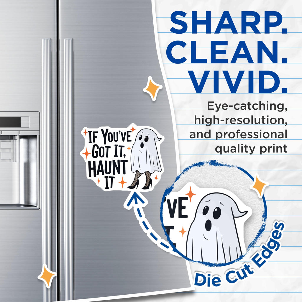 (2 Pack) If Youve Got It Haunt It Magnets - Funny Ghost Decor - Halloween Party Fridge - 5 Inches On Longest Side - Thick Durable Magnet - Made in USA - MAG21556