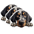 (3 Pack) Bluetick Coonhound Decals - Puppy Dog Stickers - Laptop Stickers - 3 Inches On Longest Side - Easy Peel & Apply - Made in USA - 3MCS8640