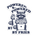 (2 Pack) Winking Raccoon French Fry Magnets - Powered By Fries Decor - Funny Foodie Animal Art for Fridge - 5 Inches On Longest Side - Thick Durable Magnet - Made in USA - MAG39117