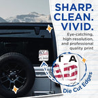 (2 Pack) Dad Trying Not to Raise Liberals Stickers - Patriotic Dad - 5" On Longest Side - Sticks to Smooth Flat Surfaces - Made in USA - BMCS8934 - BMCS8934