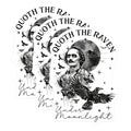 (3 Pack) Edgar Allan Poe Decals - Raven Art - Gothic Laptop Decals - 3 Inches On Longest Side - Easy Peel & Apply - Made in USA - 3MCS2327
