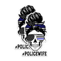 (2 Packs) Police Wife Stickers - Support for Police Married to Police Decals - 5 Inches On Longest Side - Premium Vinyl Decal - Sticks to Any Smooth Flat Surface - Made in USA - BMCS2511