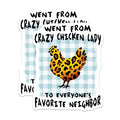 (2 Pack) Crazy Chicken Lady Magnet - Chicken Lover Decor - 5" On Longest Side - Sticks to Smooth Flat Surfaces - Made in USA - MAG9659
