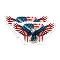 (2 Pack) Eagle USA Flag Magnets - Patriotic Decor - American Pride Fridge Magnets - 5" On Longest Side - Premium Magnet - for Cars, Refrigerators, Toolboxes, Lockers - Made in USA - MAG14348