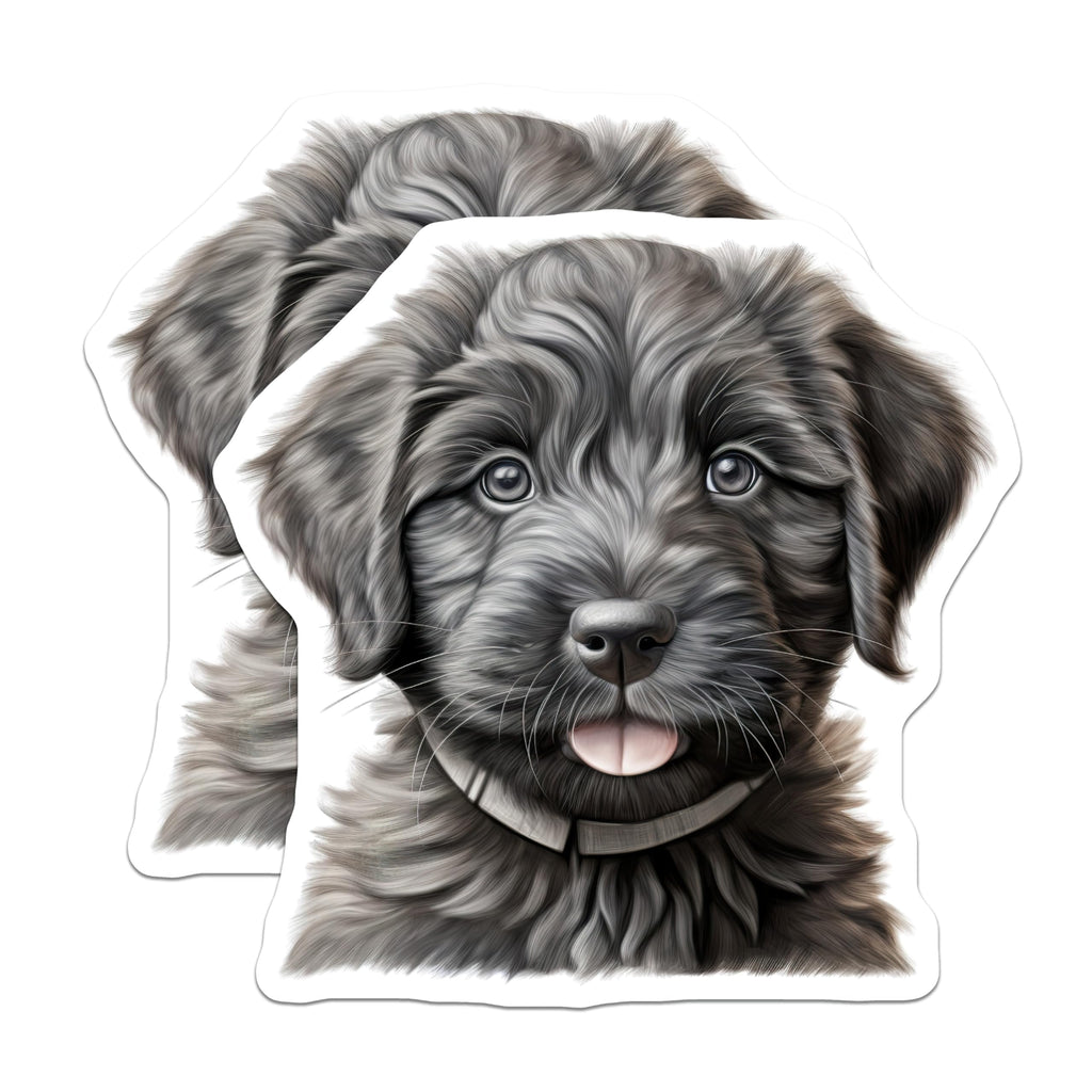 (2 Pack) Cute Black Puppy Magnets - Dog Lover Kitchen Decor - Pet Parent Accessories - 5 Inches On Longest Side - Thick Durable Magnet - Made in USA - MAG25841