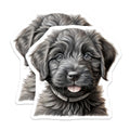 (2 Pack) Cute Black Puppy Magnets - Dog Lover Kitchen Decor - Pet Parent Accessories - 5 Inches On Longest Side - Thick Durable Magnet - Made in USA - MAG25841