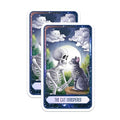 (2 Pack) Skeleton Cat Lovers Decor Magnet - Full Moon Gifts for Cat Owners - 5" On Longest Side - Sticks to Smooth Flat Surfaces - Made in USA - MAG10026