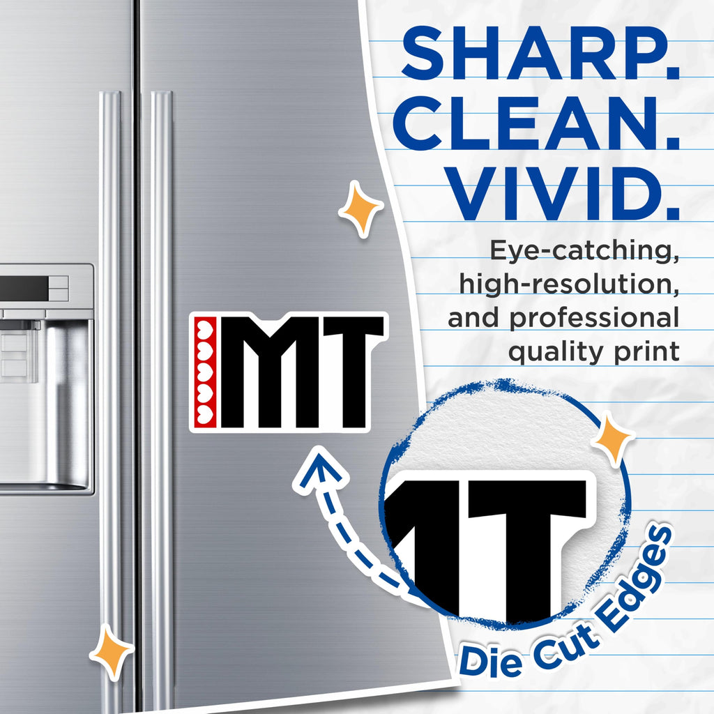 (2 Pack) IMT Initial Magnets - Heart Accent - Unique Letter Art Decor - 5" On Longest Side - Premium Magnet - for Cars, Refrigerators, Toolboxes, Lockers - Made in USA - MAG17666