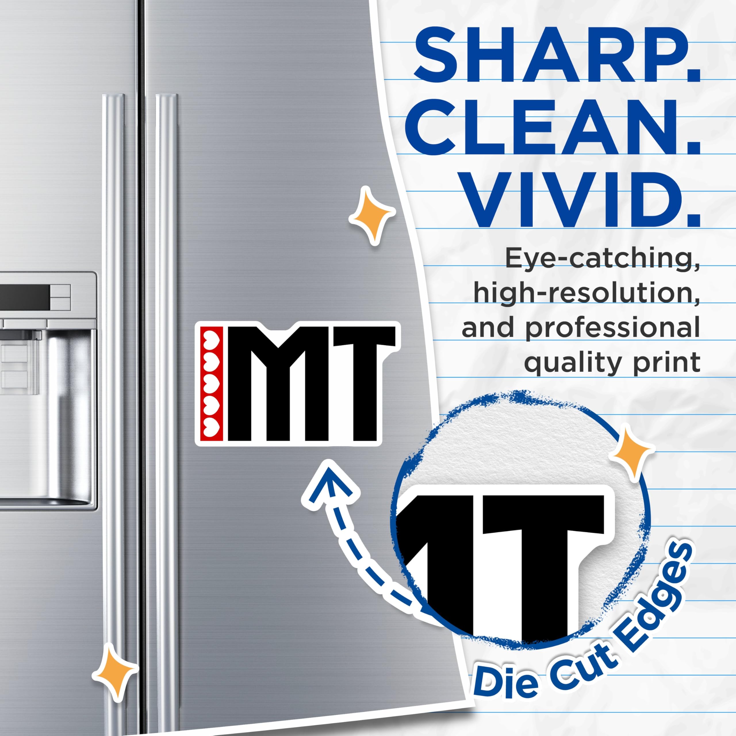 (2 Pack) IMT Initial Magnets - Heart Accent - Unique Letter Art Decor - 5" On Longest Side - Premium Magnet - for Cars, Refrigerators, Toolboxes, Lockers - Made in USA - MAG17666