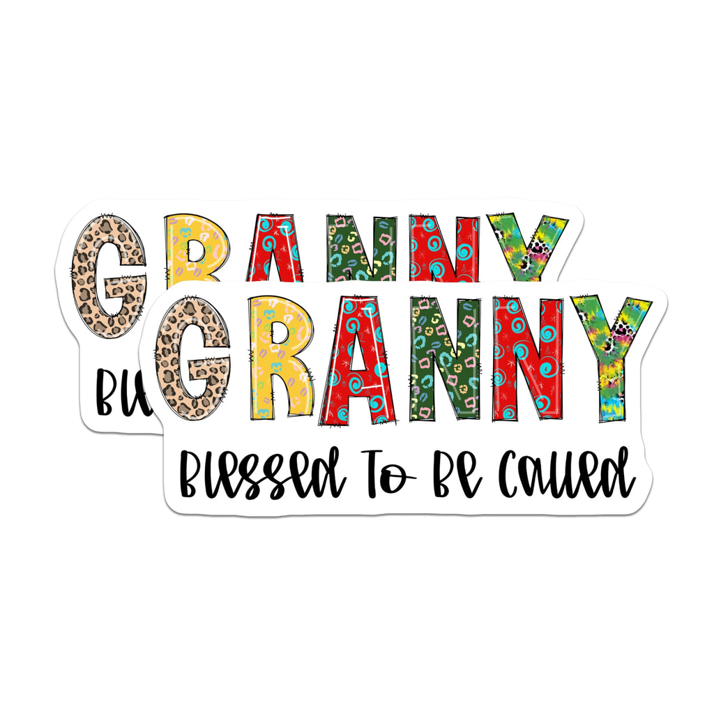 (2 Pack) Granny Blessed Magnets - Colorful Granny - Grandmother Accessory - 5" On Longest Side - Premium Magnet - for Cars, Refrigerators, Toolboxes, Lockers - Made in USA - MAG15487