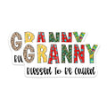 (2 Pack) Granny Blessed Magnets - Colorful Granny - Grandmother Accessory - 5" On Longest Side - Premium Magnet - for Cars, Refrigerators, Toolboxes, Lockers - Made in USA - MAG15487