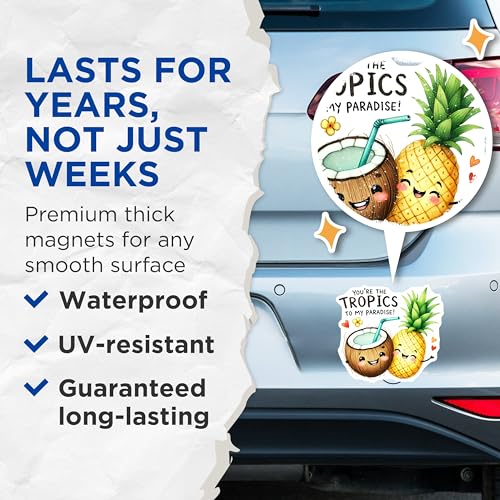 (2 Pack) Tropics to My Paradise Magnets Magnets - 5" On Longest Side - Made in USA - Sticks to Refrigerators & Metal Surfaces - MAG8759