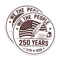 (2 Pack) We The People Magnets - 250 Years Constitution - American History Art - 5 Inches On Longest Side - Thick Durable Magnet - Made in USA - MAG37050