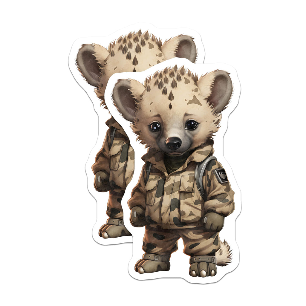 (2 Pack) Hyena Animal Magnets - Cute Character - Refrigerator Decorations - 5" On Longest Side - Premium Magnet - for Cars, Refrigerators, Toolboxes, Lockers - Made in USA - MAG16868