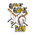 (2 Pack) Game Day Baseball Magnets - Leopard Print Sports Decor - Athletic Refrigerator Accent - 5 Inches On Longest Side - Thick Durable Magnet - Made in USA - MAG24315