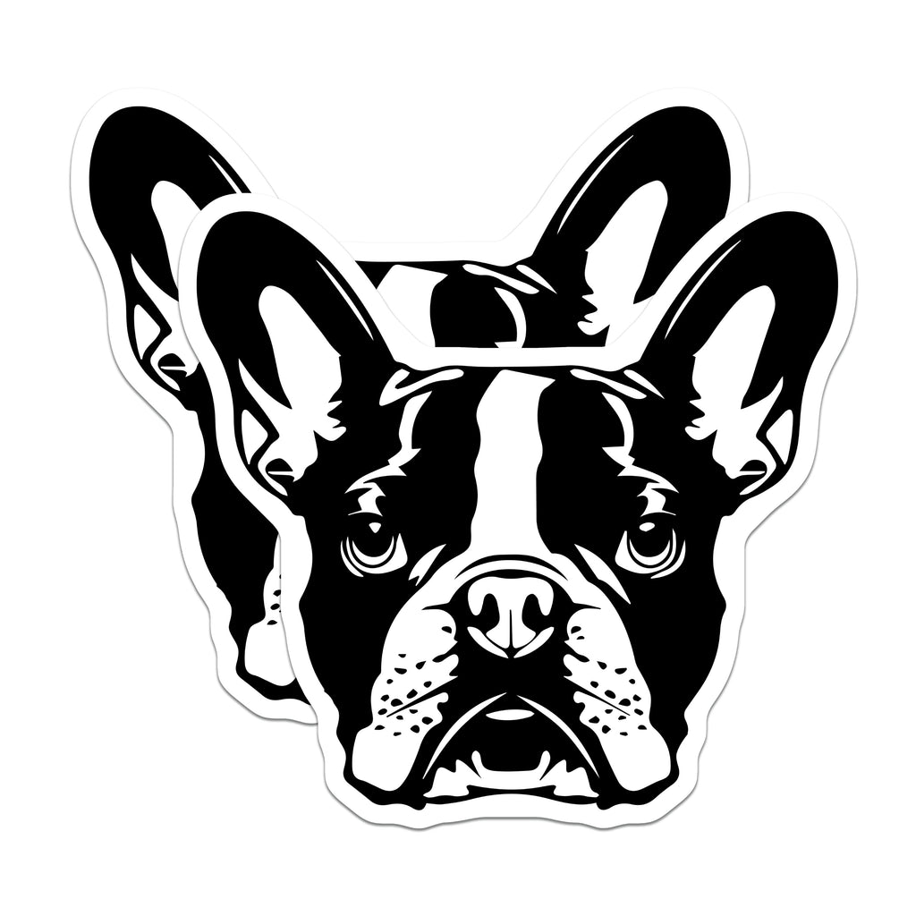 (2 Pack) French Bulldog Magnets - Frenchie Dog Lover Decor - Pet Owner Refrigerator Art - 5 Inches On Longest Side - Thick Durable Magnet - Made in USA - MAG38826
