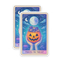 (2 Pack) Halloween Magnets - Trick or Treat Pumpkin Bucket - Full Moon Night Sky Art - Spooky Autumn Fridge Decor - 5 Inches On Longest Side - Thick Durable Magnet - Made in USA - MAG21598