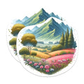 (2 Packs) Mountains Scenery Hillside Magnets - Nature Outdoorsman Hiking Hiker Magnets - 5 Inches On Longest Side - Premium Magnet - for Fridges, Toolboxes, Cars - Made in USA - MAG2295