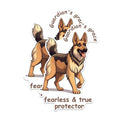 (2 Packs) German Shepherd Stickers - Guardian's Grace Fearless and True Protector Decals - 5 Inches On Longest Side - Premium Vinyl Decal - Sticks to Any Smooth Flat Surface - Made in USA - BMCS2373