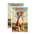 (2 Pack) Boxer Dog Magnets - Pet Lover Decor - Canine Art Fridge Accessory - 5 Inches On Longest Side - Thick Durable Magnet - Made in USA - MAG22812