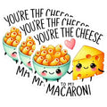(3 Pack) Youre The Cheese Decals - Macaroni Pun Sticker - Cute Food Love Stickers - 3 Inches On Longest Side - Easy Peel & Apply - Made in USA - 3MCS2171