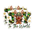 (2 Pack) Military Christmas Magnets - Camo Reindeer Joy - Edgy Holiday Decor - 5 Inches On Longest Side - Thick Durable Magnet - Made in USA - MAG29526