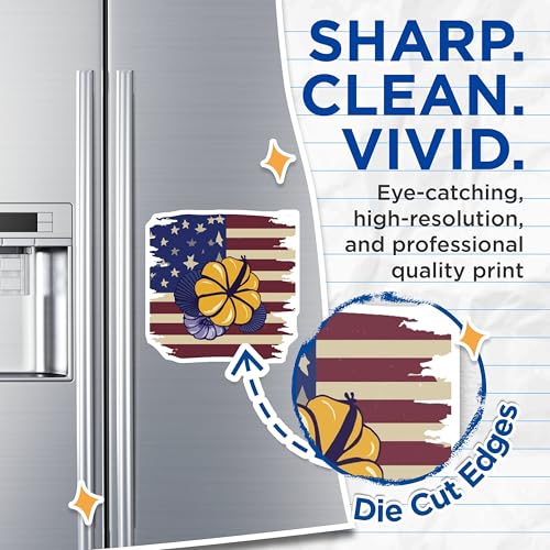 (2 Pack) Pumpkin Patriotic Magnets Magnets - 5" On Longest Side - Made in USA - Sticks to Refrigerators & Metal Surfaces - MAG8981