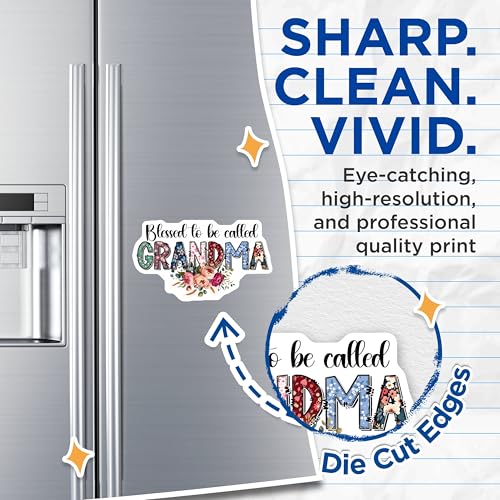 (2 Pack) Blessed to Be Called Grandma Magnets Magnets - 5" On Longest Side - Made in USA - Sticks to Refrigerators & Metal Surfaces - MAG8471