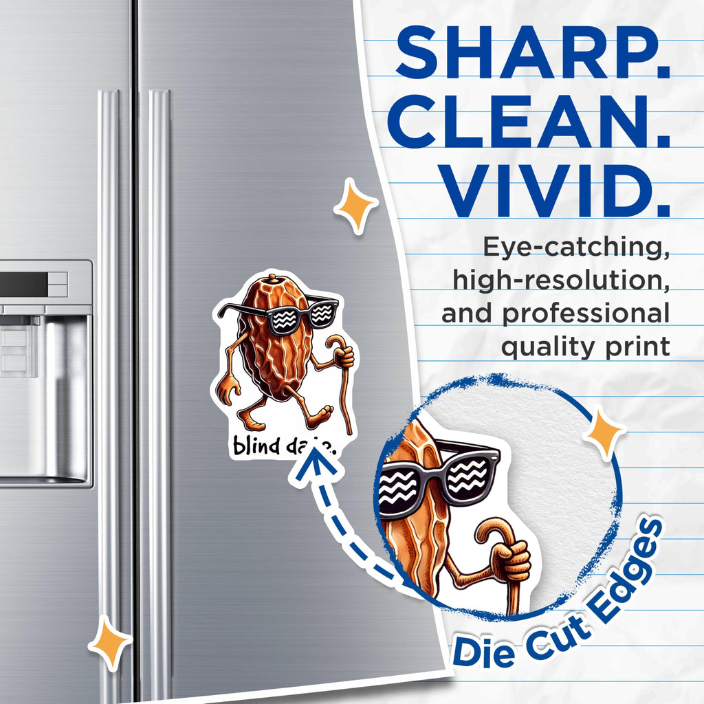 (2 Pack) Blind Date Magnets - Funny Pun - Kitchen Refrigerator Office Locker - Decorative and Unique - 5" On Longest Side - for Cars, Fridges, Toolboxes - Made in USA - MAG7582